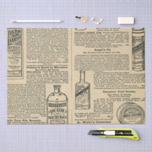 Vintage Newspaper design Tissue Paper