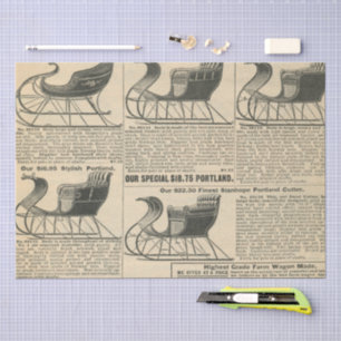 Vintage Newspaper design Tissue Paper