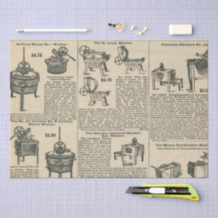 Vintage Newspaper design Tissue Paper