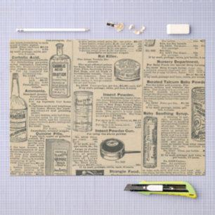 Vintage Newspaper design Tissue Paper