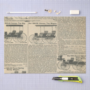 Vintage Newspaper design Tissue Paper