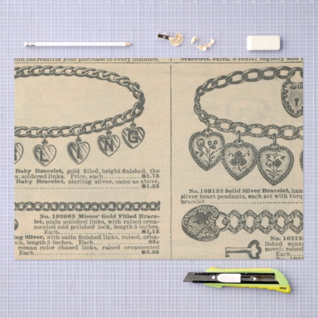 Vintage Newspaper design Tissue Paper (Craft)