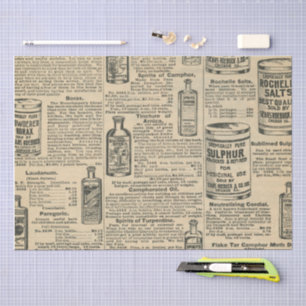 Vintage Newspaper design Tissue Paper