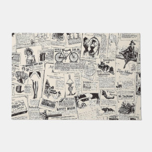Vintage Newspaper Doormat