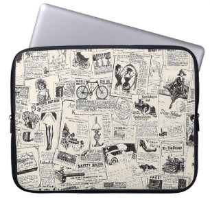 Vintage Newspaper Laptop Sleeve
