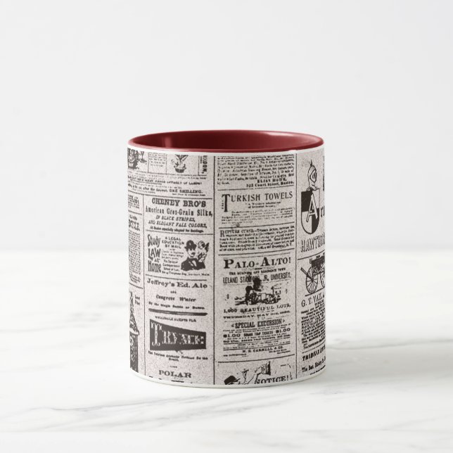vintage newspaper mug (Center)
