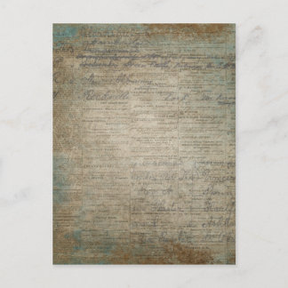 Vintage Newspaper Painted Postcard