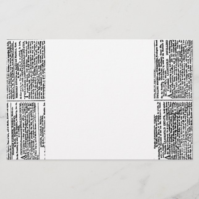 Vintage Newspaper Print (Front)