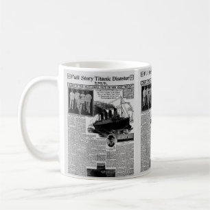 Vintage Newspaper Story Titanic Coffee Mug