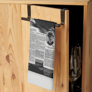 Vintage Newspaper Story Titanic Tea Towel