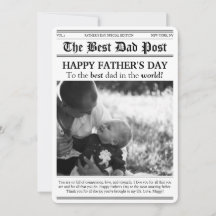 Vintage Newspaper Style Father’s Day Rounded