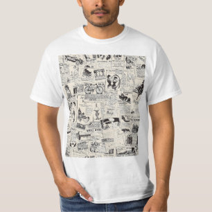 Vintage Newspaper   T-Shirt