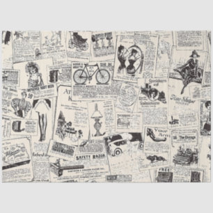 Vintage Newspaper   Tissue Paper
