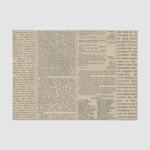 Vintage Newspaper Tissue Paper