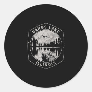 Vintage Ngs Lake Illinois Ar Retro City Classic Round Sticker