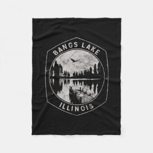 Vintage Ngs Lake Illinois Outdoors Vacation  Fleece Blanket