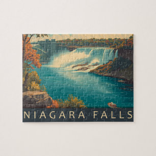 Vintage Niagara Falls Travel Jigsaw Puzzle