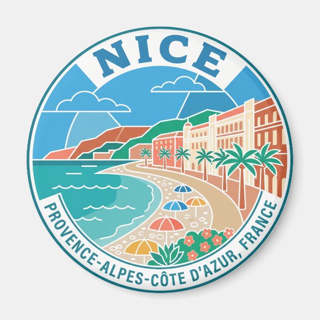 Vintage Nice France Magnet (Front)