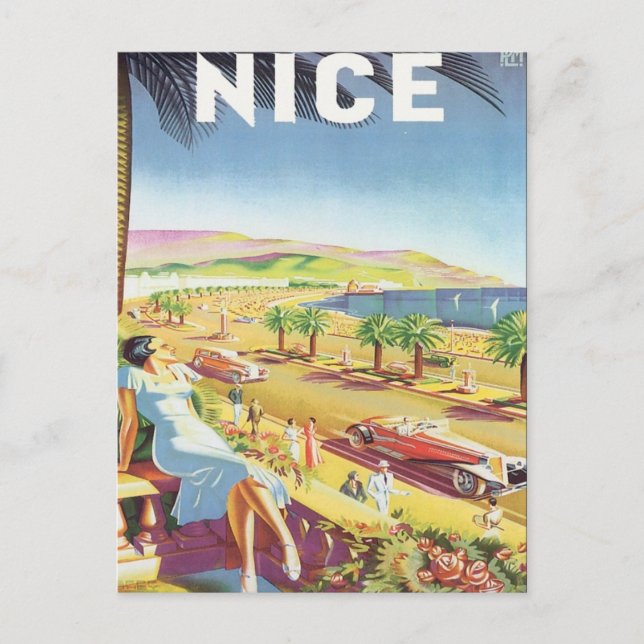 Vintage Nice France Postcard (Front)