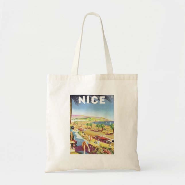 Vintage Nice France Tote Bag (Front)