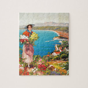 Vintage Nice Reine Cote D'Azur Jigsaw Puzzle