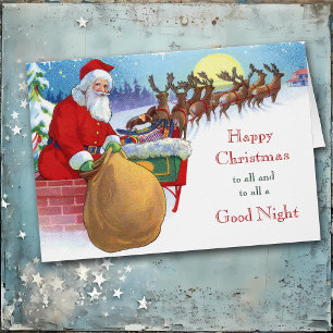 Vintage Night Before Christmas Santa