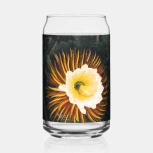 Vintage Night-Blowing Cereus Gothic Art Can Glass