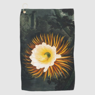 Vintage Night-Blowing Cereus Gothic Art Golf Towel