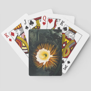 Vintage Night-Blowing Cereus Gothic Art Playing Cards