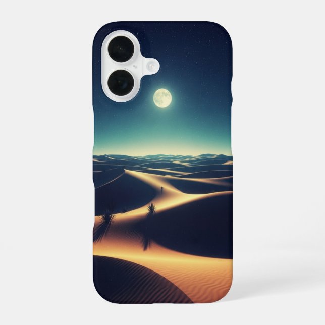 Vintage Night Desert Stars iPhone 16 Case (Back)