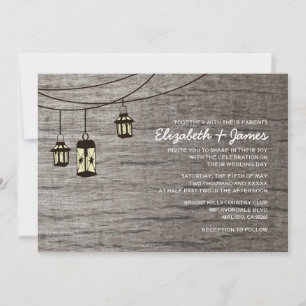 Vintage Night Light Wedding Invitations