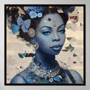 vintage nina collage deco 3 poster