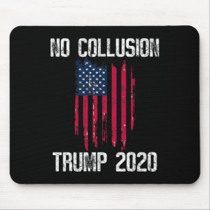 Vintage No Collusion Shirt Usa Flag Pro Trump T Sh Mouse Pad
