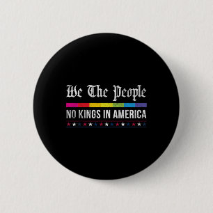 Vintage No Kings In America We The People Patrioti 6 Cm Round Badge
