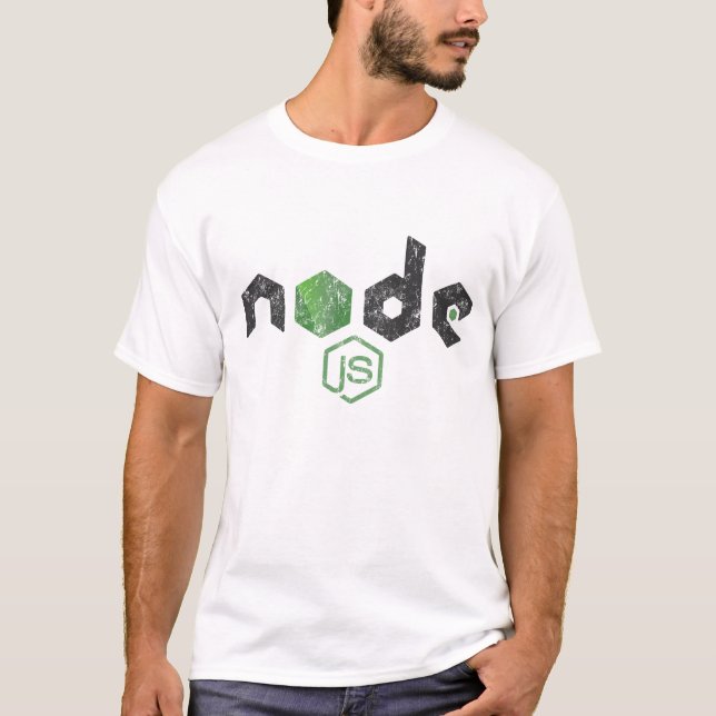 Vintage NodeJS Node JS  JavaScript Programmer T-Shirt (Front)
