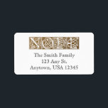 Vintage Noel Christmas Address Labels<br><div class="desc">Ornate celtic styled decorative letters spell holiday greeting Noel in gold. Matching card available.</div>