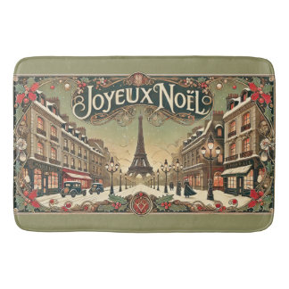 Vintage Noel in Paris  Bath Mat