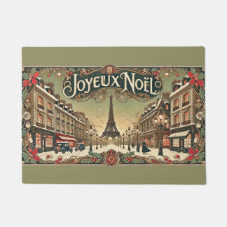 Vintage Noel in Paris  Doormat