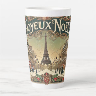 Vintage Noel in Paris  Latte Mug