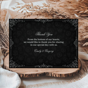 Vintage Noir Gratitude Thank You Card