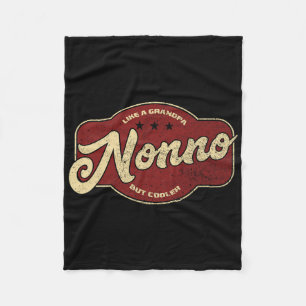 Vintage Nonno Like A Grandpa But Cooler - Italian Fleece Blanket