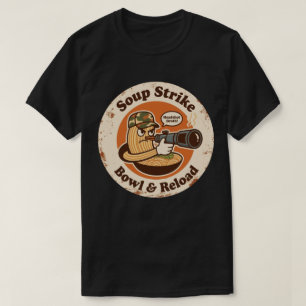 Vintage Noodle Bowl Combat Gamer Fun T-Shirt