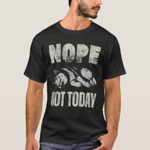 Vintage Nope Not Today Funny Lazy Siberian Husky D T-Shirt