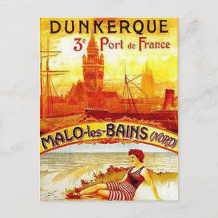 Vintage Nord-Pas-de-Calais, Dunkerque , France - Postcard