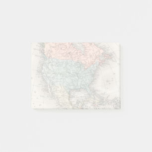 Vintage North America Map Post-it Notes