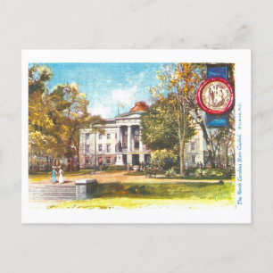 Vintage North Carolina Capitol with Seal Postcard