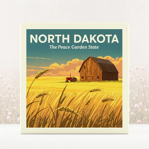 Vintage North Dakota Ceramic Tile