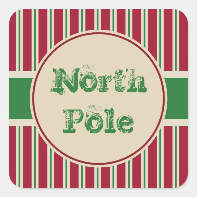 Vintage North Pole Stickers (Front)