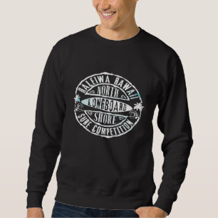 Vintage North Shore Long Board Surf Shirt Retro H