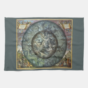 Vintage Northern Constellation Celestial Astronomy Tea Towel